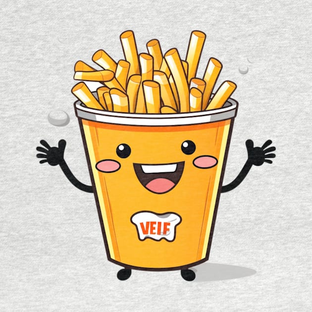 kawaii french fries T-Shirt cute potatofood by nonagobich